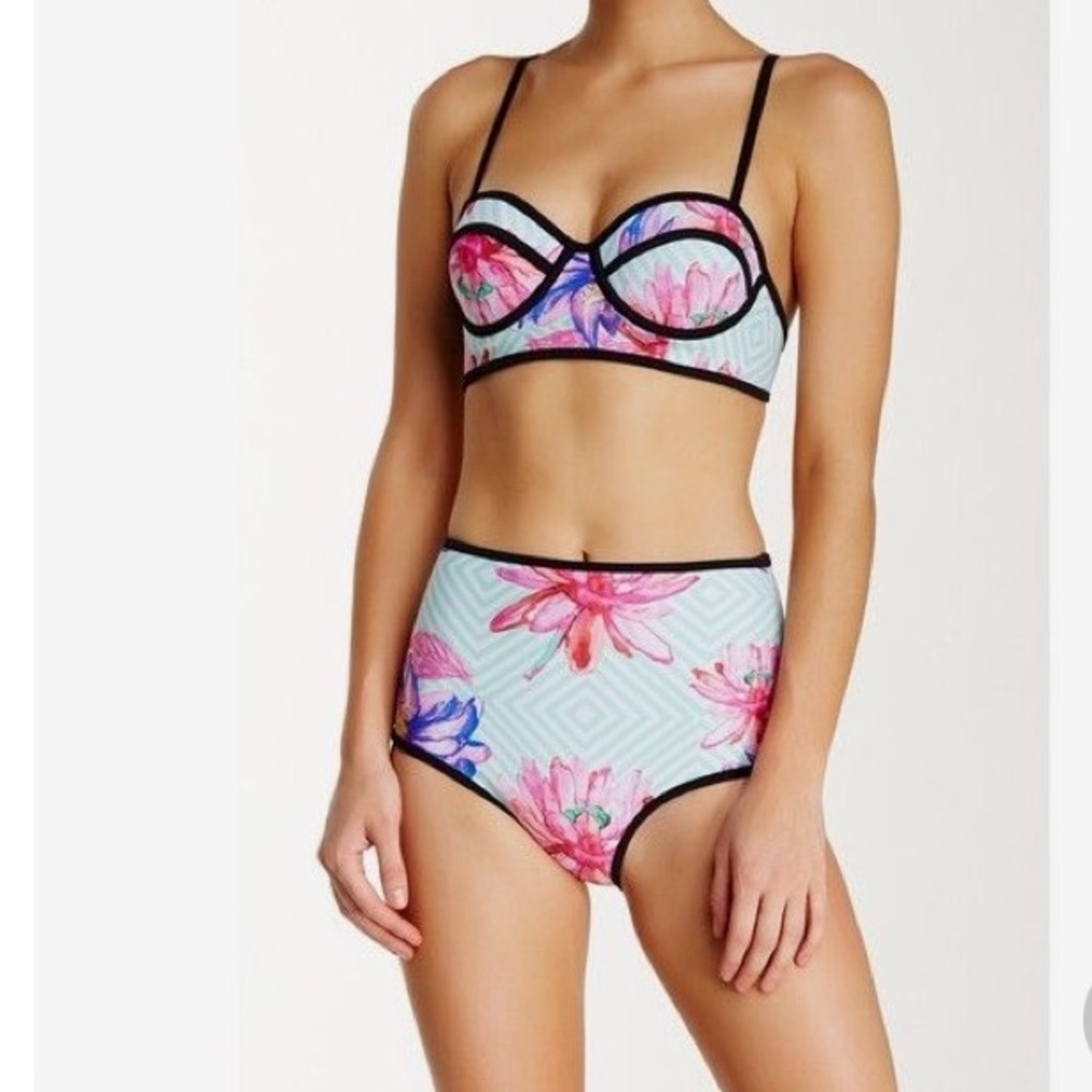 NWT Bra Society neoprene highwaisted swimsuit
